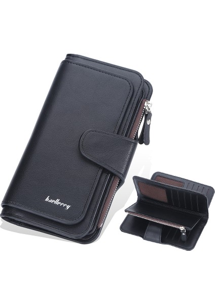 Üçe Katlanan Uzun Kadın Cüzdanı Clutch (Yurt Dışından)