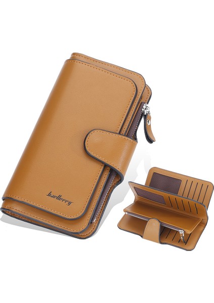 Üçe Katlanan Uzun Kadın Cüzdanı Clutch (Yurt Dışından)