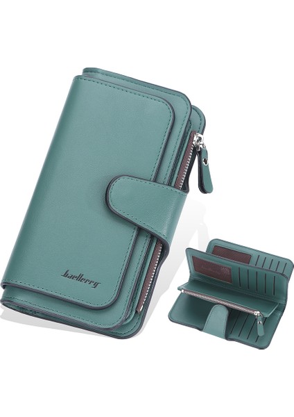 Üçe Katlanan Uzun Kadın Cüzdanı Clutch (Yurt Dışından)