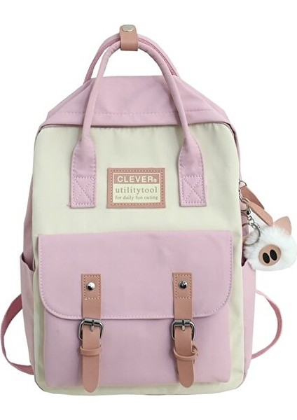 Dake Kadın Naylon Sırt Çantası Şeker Renk Su Geçirmez Genç Kız Okul Çantası Patchwork Sırt Çantası Kadın Sırt Çantası Mochila (Yurt Dışından)