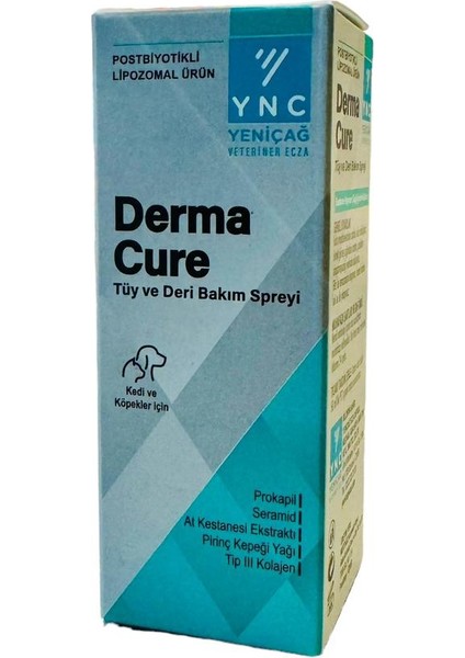 Derma Cure Köpek ve Kediler Için Tüy ve Deri Bakım Spreyi 50 ml