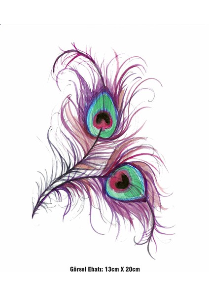 Tavus Kuşu Tüyü Ütü ile Yapışan Tekstil Dtf Baskı