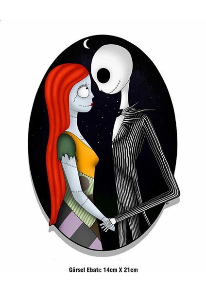 Ölü Gelin Corpse Bride Ütü ile Yapışan Tekstil Dtf Baskı