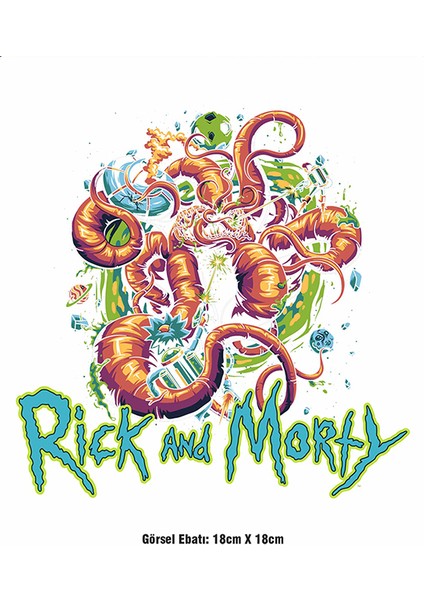 Rick And Morty Ütü ile Yapışan Tekstil Dtf Baskı