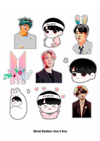 Bts 9 Adet Ütü ile Yapışan Tekstil Dtf Baskı