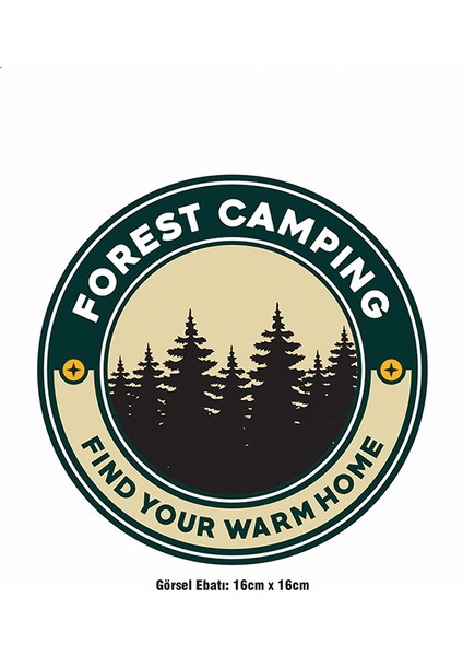 Forest Camping Ütü ile Yapışan Tekstil Dtf Baskı