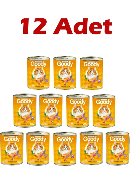 Tavuklu Yetişkin Kedi Konservesi 400 gr 12 Adet