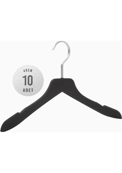 10'lu BPS 40cm Soft Touch Kaplamalı Plastik Askı