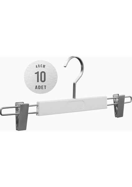 10'lu PMS 40cm Soft Touch Kaplamalı Plastik Askı