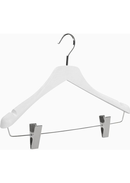 10'lu DCK 45cm Ahşap Görünümlü Dolgulu BM Plastik Takım Askısı