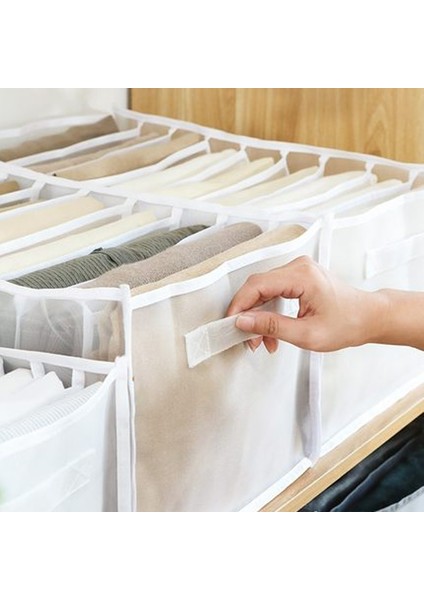 Yeşil Stil Kot Bölmeli Saklama Kutusu Çorap Elbise Külot Organizatör Çekmeceler Bölücü Kutu Saklama Kutusu Dolap Çekmece Bölücü (Yurt Dışından)