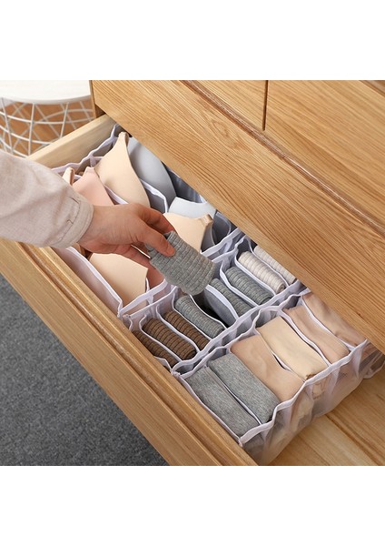 Gri 7 Izgara Stili Iç Çamaşırı Sutyen Organizatör Saklama Kutusu Çekmece Dolap Organizatörleri Iç Çamaşırı Atkılar Için Bölücü Kutular Çorap Sutyen Izgaraları (Yurt Dışından) indirimleri