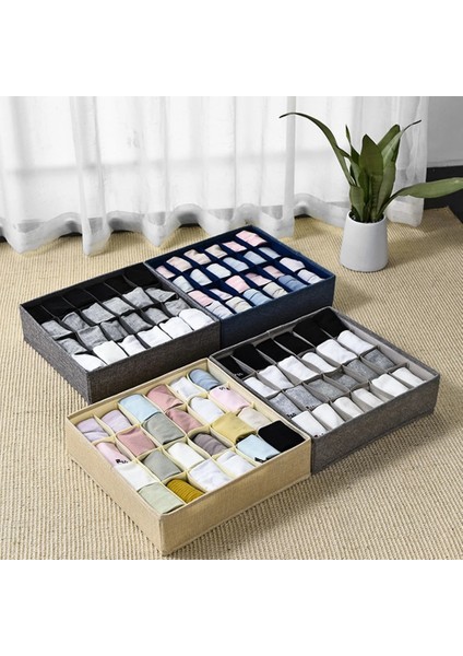HAKI-33X33X9CM Stili 24 Izgaralar Dolap Çekmece Organizatör Dolap Depolama Organizador Kutusu Iç Çamaşırı Çorap Bölücü Kravatlar Çorap Yurt Için Saklama Kutusu (Yurt Dışından) fiyatları