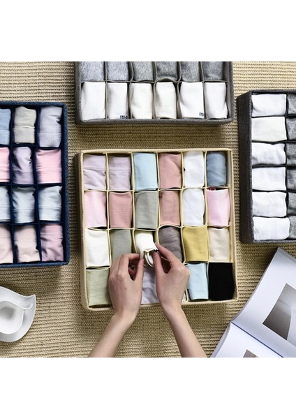 HAKI-33X33X9CM Stili 24 Izgaralar Dolap Çekmece Organizatör Dolap Depolama Organizador Kutusu Iç Çamaşırı Çorap Bölücü Kravatlar Çorap Yurt Için Saklama Kutusu (Yurt Dışından) indirimleri