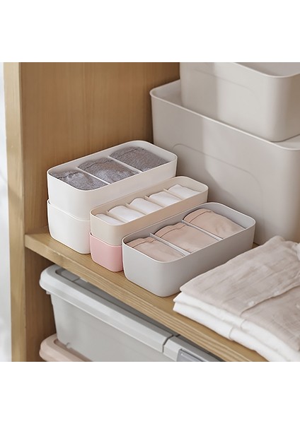 5 Izgaralı Pembe Stil Izgaralar Dolap Saklama Kutusu Sepet Organizatör Kadın Erkek Çorap Sutyen Iç Çamaşırı Saklama Kutusu Plastik Konteyner Organizatör (Yurt Dışından) modelleri