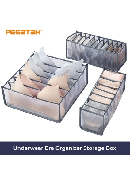 Siyah 6 Kiriş Stili Iç Çamaşırı Sutyen Organizador Çorap Atkılar Saklama Kutusu Naylon Örgü Katlanabilir Taşınabilir Çekmece Organizatörleri Dolap Düzenleyici Renkli (Yurt Dışından) fırsatları