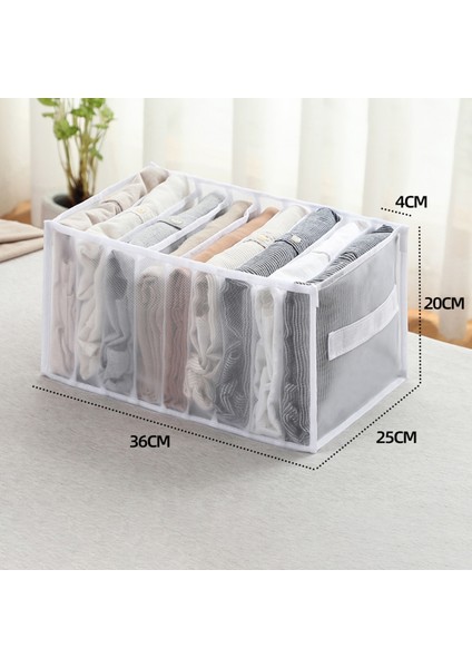 Beyaz 9 Izgara Stili Kot Bölmesi Saklama Kutusu Dolap Organizatör Giysi Ayırma Kutusu Pantolon Çekmece Bölücü Depolama Iç Çamaşırı Sutyen Organizatör (Yurt Dışından) fiyatları