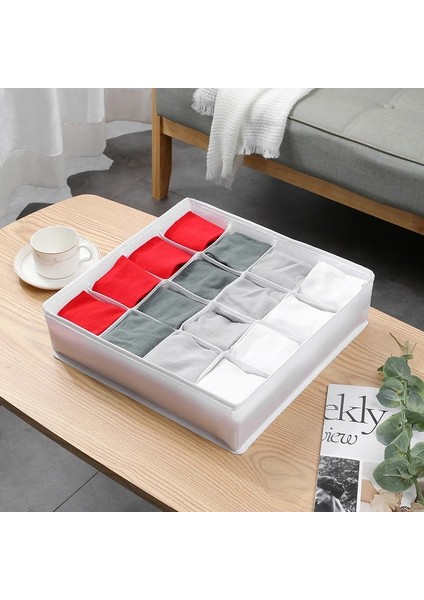 6 Kiriş Beyaz Stil 24 Girds Iç Organizatör Katlanabilir Ev Kabine Bölücü Saklama Kutusu Dolap Organizatör Çekmece Çorap Şort Sutyen Saklama Kutuları (Yurt Dışından) fiyatları