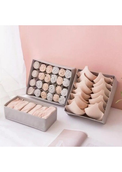 Mavi 7hücre Stili Saklama Kutusu Çekmece Tarzı Büyük Kapasiteli Küflenmez Dokumasız Kumaş Bölmeli Saklama Kutusu Yurt Çekmece Organizatör (Yurt Dışından) fiyatları