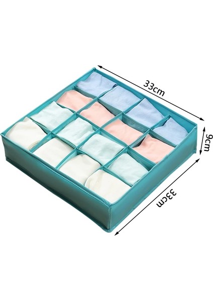 BLUE33X33X9CM Style Kot Bölmesi Saklama Kutusu Dolap Organizatör Giysi Ayırma Kutusu Pantolon Çekmece Bölücü Depolama Iç Çamaşırı Sutyen Organizatör (Yurt Dışından) fiyatları