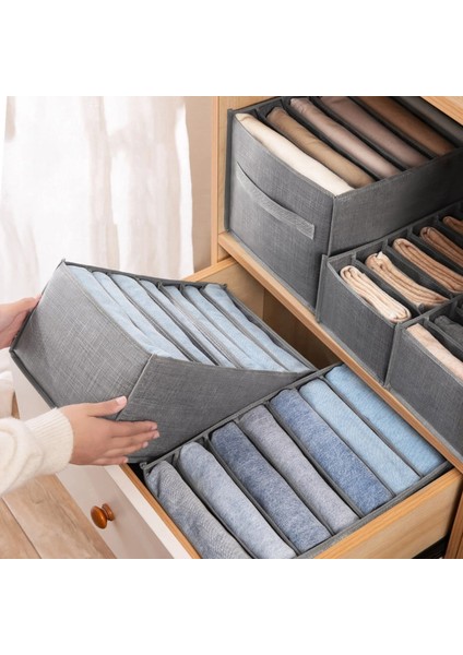 BLUE33X33X9CM Style Kot Bölmesi Saklama Kutusu Dolap Organizatör Giysi Ayırma Kutusu Pantolon Çekmece Bölücü Depolama Iç Çamaşırı Sutyen Organizatör (Yurt Dışından) fırsatları