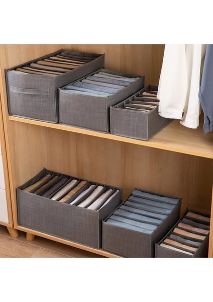 BLUE33X16X9CM Style Kot Bölmesi Saklama Kutusu Dolap Organizatör Giysi Ayırma Kutusu Pantolon Çekmece Bölücü Depolama Iç Çamaşırı Sutyen Organizatör (Yurt Dışından)