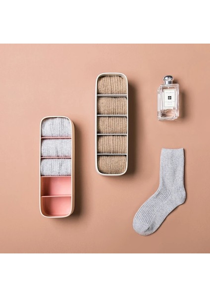 Kirli Beyaz Tarzı 5 Izgara 1 Parça Ev Iç Çamaşırı Çorap Saklama Kutusu Dolap Çekmecesi Giysi Çorapları Tutucu 5 Izgaralar Dolap Plastik Kravat Organizatör Kutusu (Yurt Dışından) fiyatları