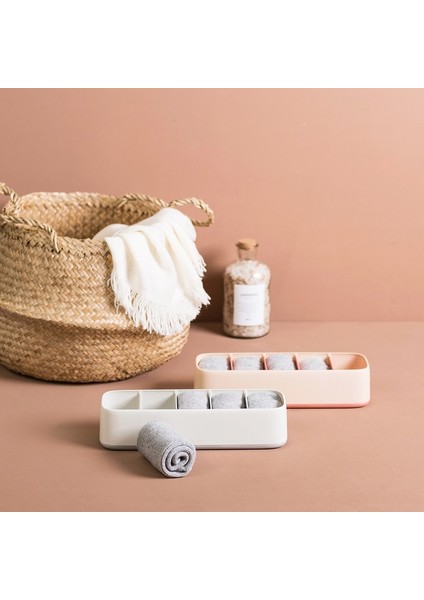 Kirli Beyaz Tarzı 5 Izgara 1 Parça Ev Iç Çamaşırı Çorap Saklama Kutusu Dolap Çekmecesi Giysi Çorapları Tutucu 5 Izgaralar Dolap Plastik Kravat Organizatör Kutusu (Yurt Dışından) modelleri