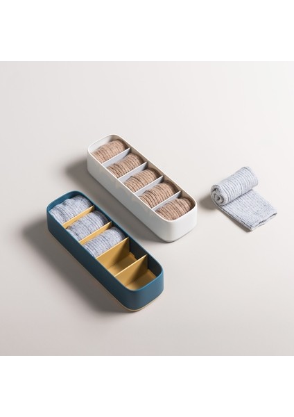 Kirli Beyaz Tarzı 5 Izgara 1 Parça Ev Iç Çamaşırı Çorap Saklama Kutusu Dolap Çekmecesi Giysi Çorapları Tutucu 5 Izgaralar Dolap Plastik Kravat Organizatör Kutusu (Yurt Dışından) indirimleri