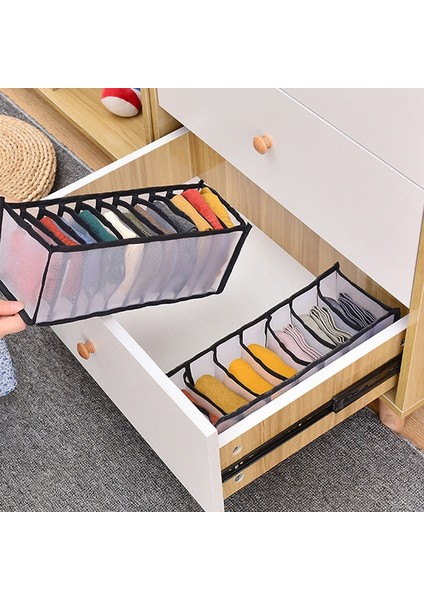 6 Izgara Mavi Stil Yurt Klozet Organizatör Saklama Kutusu Katlanabilir Iç Çorap Organizatörleri Depolama Bölücüler Çekmece 30 Izgaralar Giysi Kutusu Kasa (Yurt Dışından) indirimleri