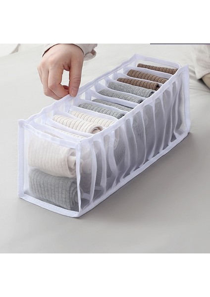 Beyaz 11 Izgara Stili 1 Adet Iç Çamaşırı Sutyen Çorap Külot Saklama Kutusu Dolabı Fg Dolap Klozet Dolabı Ev Çekmece Bölmesi Yerden Tasarruf (Yurt Dışından)