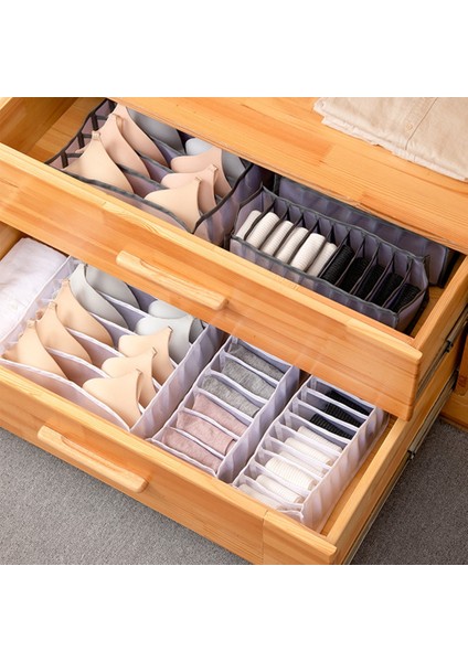 Donanma-11 Izgara Stili Üçü Bir Arada Çekmece Iç Saklama Kutusu Ev Naylon Örgü Katlanabilir Çorap Eşarp Depolama Organizatör Yurdu Yerden Tasarruf Kutuları (Yurt Dışından) fiyatları