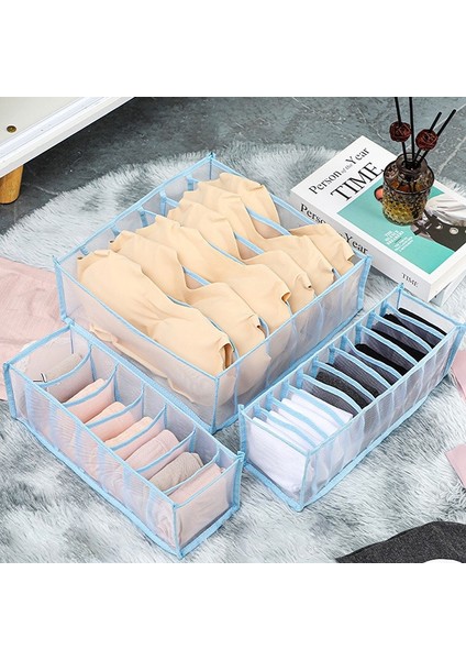 Mavi 24 Izgara Yeni Stil Yeni Iç Çamaşırı Sutyen Organizatör Saklama Kutusu 2 Renkler Çekmece Dolap Organizatörleri Kutuları Iç Çamaşırı Atkı Çorap Sutyen Sıcak Satış (Yurt Dışından) indirimleri