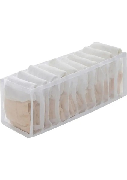 Beyaz 11 Izgara Stili Izgaralar Iç Çamaşırı Çorap Sütyen Ayırıcı Saklama Kutusu Dolap Çekmece Düzenleyici (Yurt Dışından)