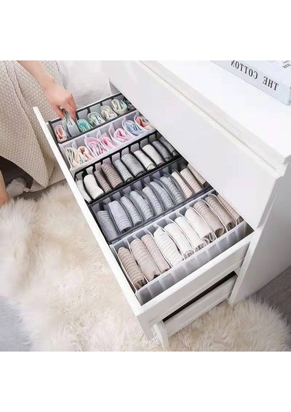 6 Izgara -Siyah Stil Iç Çamaşırı Sutyen Organizatör Saklama Kutusu Çekmece Dolap Organizatörleri Bölücü Kutular Iç Çamaşırı Atkılar Çorap Sutyen (Yurt Dışından) indirimleri