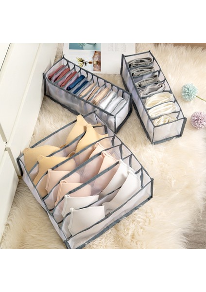 1pc Gray1 Tarzı 1-5 Hücre Yurt Klozet Organizatör Çorap Ev Ayrılmış Iç Çamaşırı Saklama Kutusu 7 Izgaralar Sutyen Katlanabilir Çekmece Organizatör Çekmeceler (Yurt Dışından) indirimleri