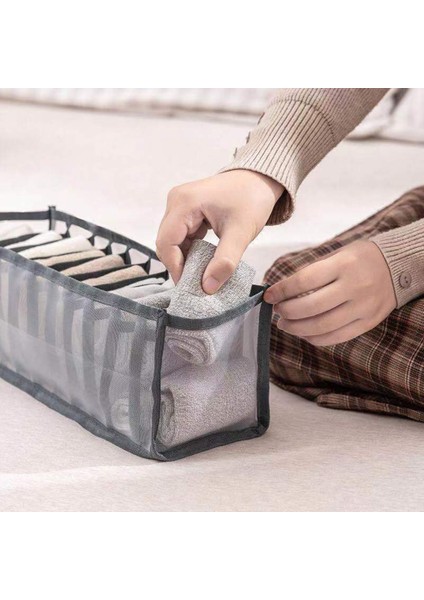 Siyah Set Stili Iç Çamaşırı Sutyen Organizador Çorap Atkılar Saklama Kutusu Naylon Örgü Katlanabilir Taşınabilir Çekmece Organizatörleri Dolap Düzenleyici Renkli (Yurt Dışından)