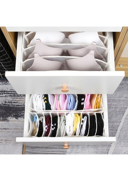 Beyaz 7 Izgara Stili 2021 Yeni Iç Çamaşırı Sutyen Organizatör Saklama Kutusu Çekmece Dolap Organizatörleri Iç Çamaşırı Atkılar Için Bölücü Kutuları Çorap Sutyen (Yurt Dışından) fırsatları