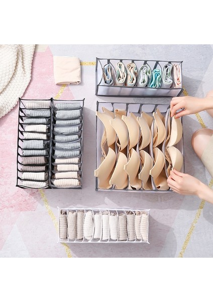 Beyaz-6 Izgara Kutusu Stili Çekmece Organizatörleri Sutyen Külot Iç Çamaşırı Organizatör Saklama Kutuları Ev Organizadores Dolap Çekmece Bölücü Organizador Aksesuarları (Yurt Dışından)