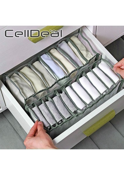 Gri 7 Izgara Stili 3 Renk Katlanabilir Iç Çamaşırı Sutyen Çorap Külot Çekmecesi Dolap Organizatör Kutuları Iç Çamaşırı Için Atkı Çorap Sutyen Ev Çekmece Bölücü (Yurt Dışından) fiyatları