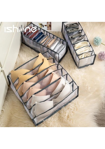 Beyaz 6 Izgara Stili Iç Çamaşırı Sutyen Organizatör Saklama Kutusu Çekmece Dolap Organizatörleri Iç Çamaşırı Için Kutular Atkı Çorap Sutyen (Yurt Dışından) fiyatları
