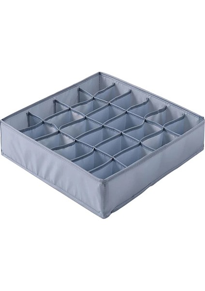 Gri 24 Izgara Stili 2021 Katlanır Klozet Organizatör Sutyen Saklama Kutuları Iç Çamaşırı Giysi Ayrılmış Organizatör Çekmece Bölücü Ev Kravatları Çorap Yurdu (Yurt Dışından)