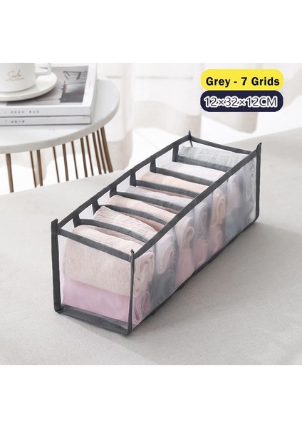 7 Izgara Gri Stil Sutyen Organizatör Kutusu Yurdu Ev Dolap Çekmece Organizatörleri Iç Çamaşırı Sutyen Çorap Dolabı Ayrılmış Katlanabilir Saklama Kutusu (Yurt Dışından) fiyatları