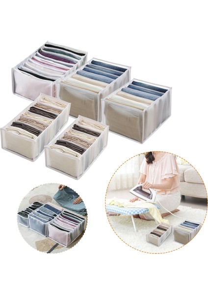 32X17X12CM Stili 1 Adet Kot Elbise Bölücü Saklama Kutusu Dolap Çekmece Organizatörleri Yeniden Kullanılabilir Kalın Pantolon Kazak Iç Çamaşırı Çorap Örgü Ayırma Kutuları (Yurt Dışından) fırsatları