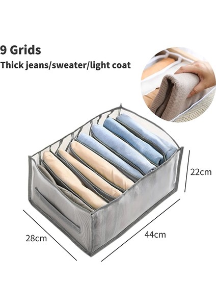 44X28X22CM9 Stili Klozet Düzenleyici Kot Bölmesi Saklama Kutusu Düzenleyici Çekmeceler Katlanabilir Iç Çamaşır Düzenleyiciler Organizador De Armario Para Ropa (Yurt Dışından) fiyatları
