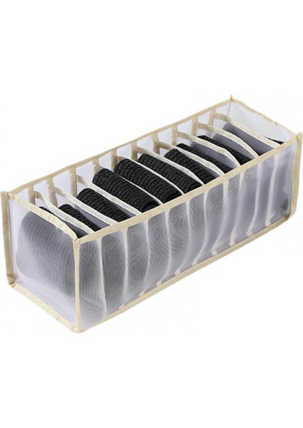 Bej 7 Izgara Stili Iç Çamaşırı Saklama Kutusu Yıkanabilir Yerden Tasarruflu Bez Külot Atkı Dolap Için Sutyen Tutacağı (Yurt Dışından) indirimleri
