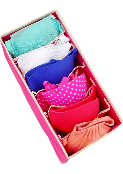 Bej x 6 Izgara Stili Çekmece Iç Çamaşırı Düzenleyici Dolap Çekmecesi Sütyen Külot Dokumasız Kumaş Saklama Tutacağı Kutu, Gri, Izgara (Yurt Dışından) indirimleri