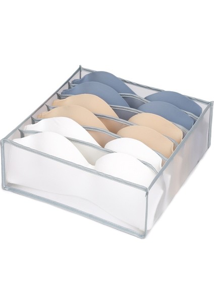 Gri 6 Izgara Stili Çorap Için Yurt Klozet Organizatörü Ev Ayrılmış Iç Çamaşırı Saklama Kutusu Sutyen Organizatörü Katlanabilir Çekmece Organizatörü (Yurt Dışından) fiyatları