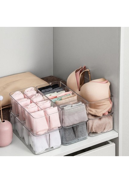 No.4 Tarzı Bölmeler Çorap Iç Çamaşırı Ev Istiflenebilir Saklama Kutusu Çekmece Düzenleyici (Yurt Dışından) modelleri
