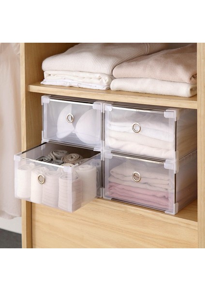 Beyaz Stil 31X20X11CM Katlanabilir Plastik Saklama Kutusu Kalınlaşmak Sandık Elbise Ayakkabı Çekmeceleri Ev Için Temizle Depolama Organizatör Yerden Tasarruf Aksesuarları (Yurt Dışından) fiyatları